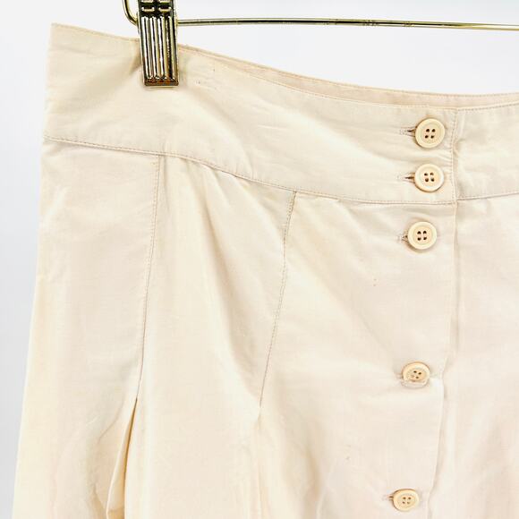 Retro Cream Red Water Color Floral Boho Print Maxi Skirt - Picture 4 of 8